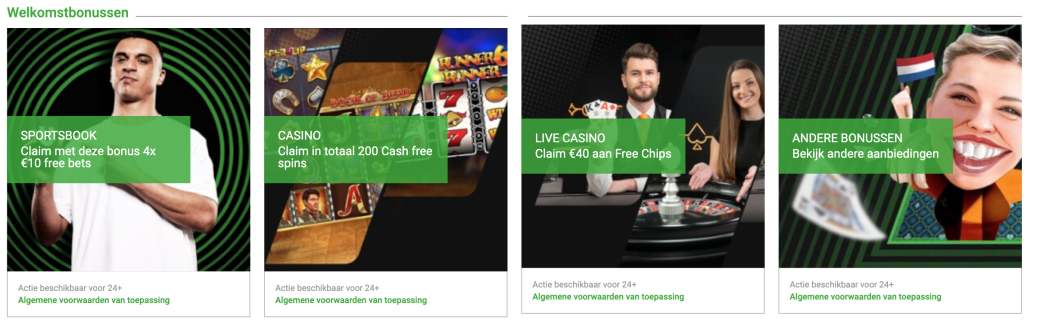 Unibet welkomstbonussen online casino